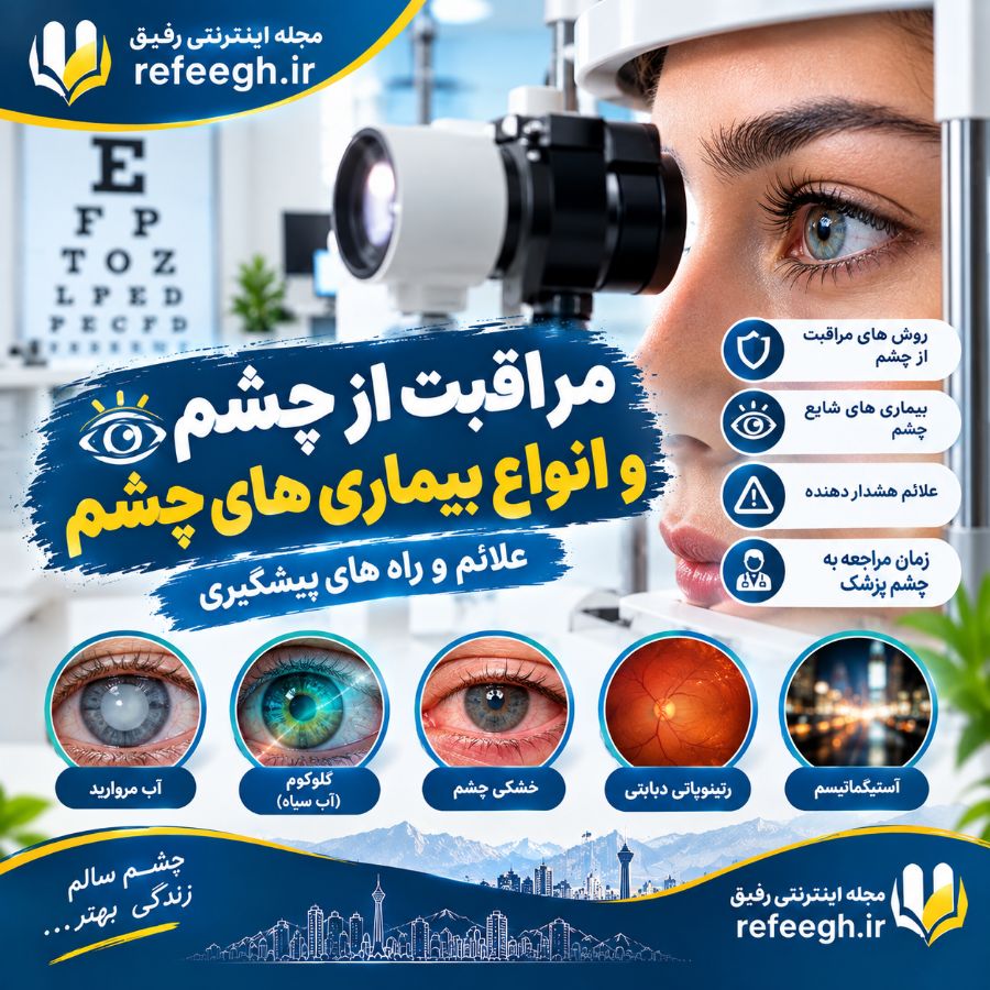 انواع بیماری های چشم