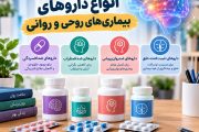 انواع داروهای بیماری‌های روحی و روانی
