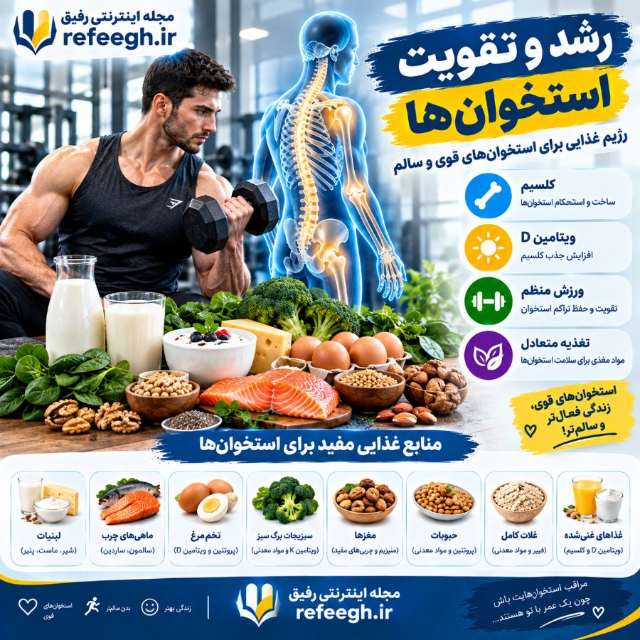 رشد و تقویت استخوان‌ها