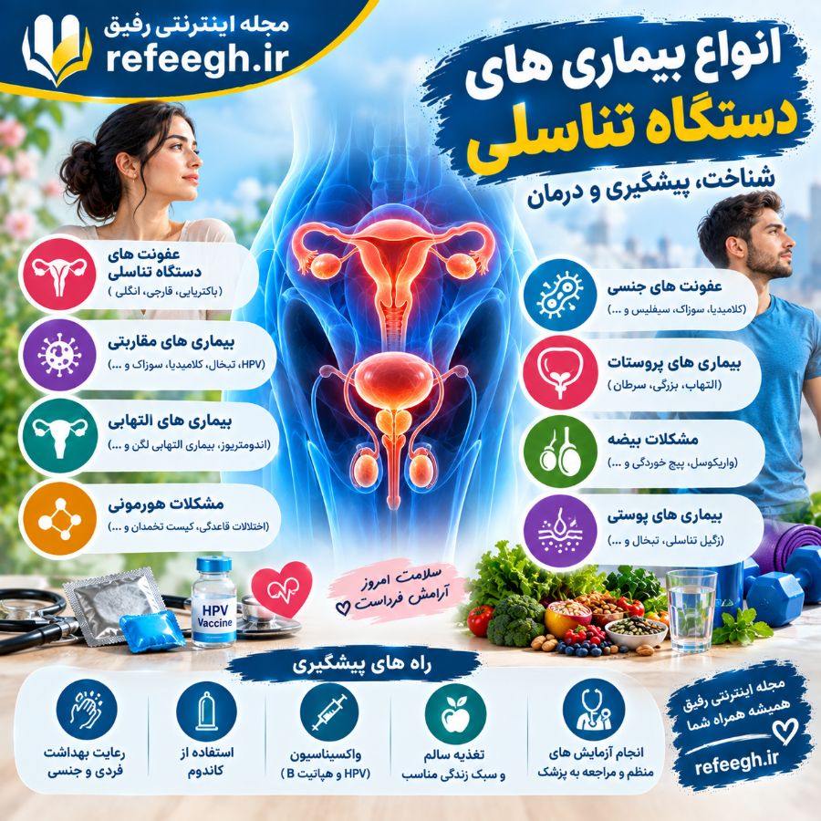 انواع بیماری های دستگاه تناسلی