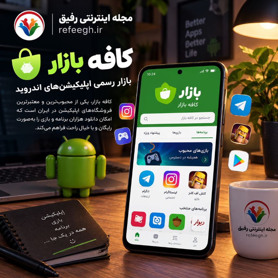 سایت کافه بازار ، آموزش دانلود برنامه، امکانات و کسب درآمد